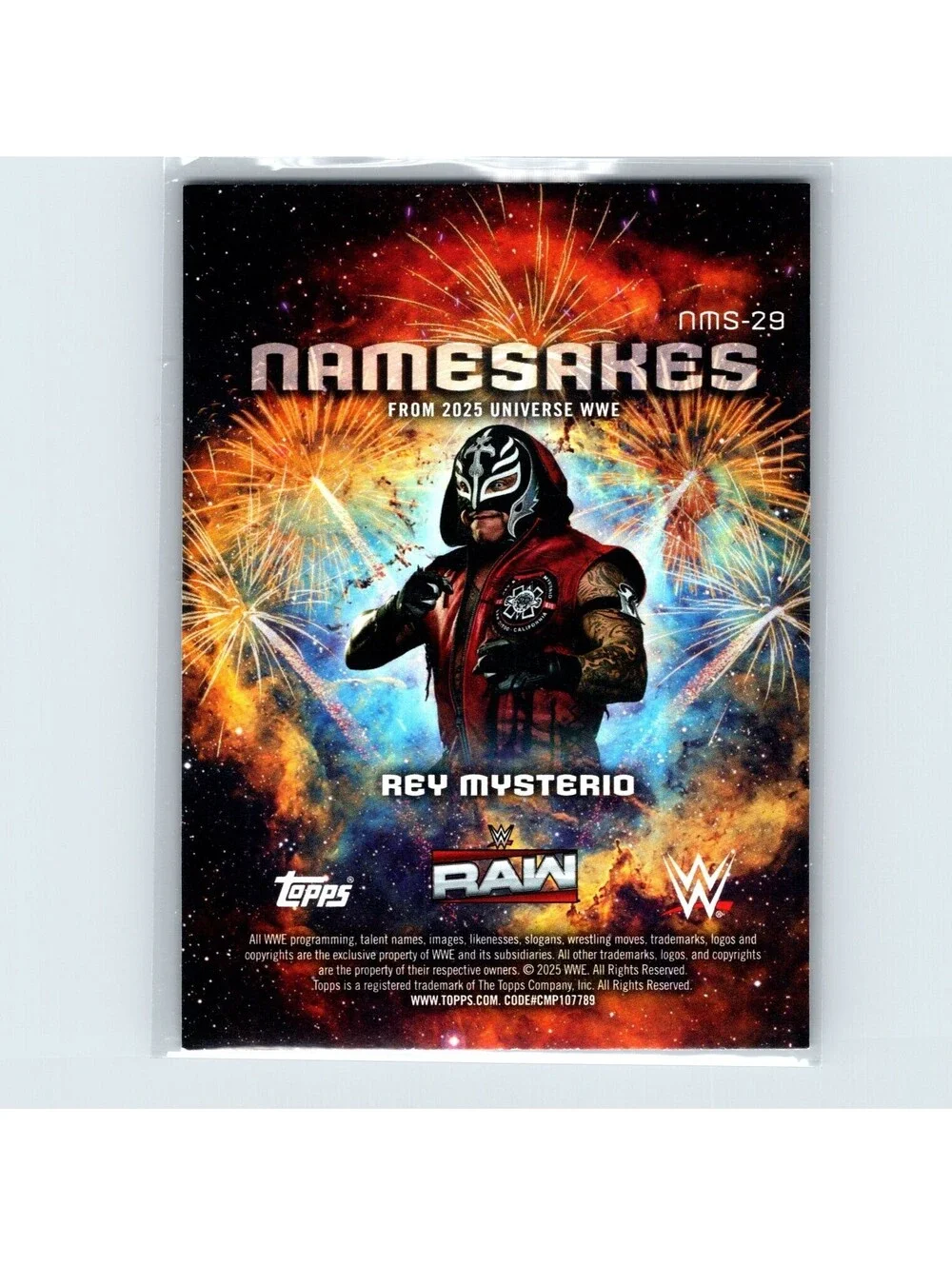 2025 Topps Universe WWE Rey Mysterio #NMS-29 Namesakes Galaxy
